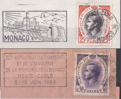 Monaco TUC 1959 YT 504-505 Oblitéré Sur Flamme - Gebraucht