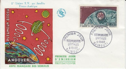 Cote Française Des Somalis Telstar 1v FDC 1963 (OO170) - Afrique