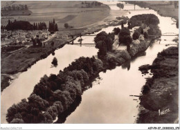 AJPP9-37-0982 - L'ILE BOUCHARD - La Vienne Et L'ile - Vue D'avion - L'Île-Bouchard