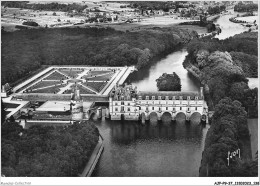 AJPP9-37-0966 - En Avion Au Dessus Des Chateaux De La Loire - CHENONCEAUX - Facade Ouest - Chenonceaux