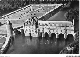 AJPP9-37-0963 - CHENONCEAUX - Vue Aerienne - Le Chateau Sur Le Cher - La Tour Des Marques Et Les Jardins - Chenonceaux