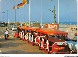 AJPP8-66-0894 - CANET-PLAGE - Le Petit Train Sur La Promenade De La Cote Vermeille - Devant La Plage Et La Mer - Canet Plage