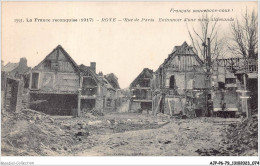 AJPP6-80-0665 - LA FRANCE RECONQUISE - ROYE - Rue De Paris - Entonnoir D'une Mine Allemande - Roye