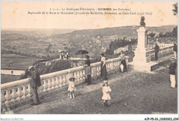 AJPP5-24-0547 - La Dordogne Pittoresque - DOMME - Esplanade De La Barre Et Mouvement Jacques De Malleville - Redacteur - Domme