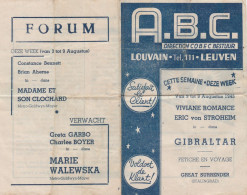 LEUVEN  CINEMA  ABC  PROGRAMME  GIBRALTAR - Programme