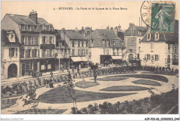 AJPP10-18-1016 - BOURGES - La Poste Et Le Square De La Place Berry - Bourges