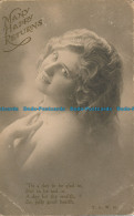 R050999 Many Happy Returns. Woman. Bromo Gilt Birthday Series. 1915 - Welt