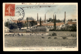 38 - PONT-DE-CHERUY - USINES GRAMMONT - CARTE COLORISEE - Pont-de-Chéruy