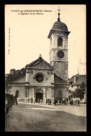 38 - PONT-DE-BEAUVOISIN - L'EGLISE ET LA PLACE - Other & Unclassified