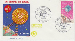 Cote Française Des Somalis UIT/ITU Echo II 1v FDC 1965 (OO171) - Afrika