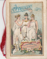 Calendarietto Italiano MIGONE Anno 1891 - Petit Format : ...-1900