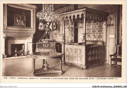 AJQP2-0239 - ARCHITECTURE - PAU - CHATEAU HENRI IV - CHAMBRE A COUCHER DES ROIS DE NAVARRE  - Châteaux