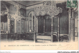 AJQP1-0078 - ARCHITECTURE - CHATEAU DE COMPIEGNE - LA CHAMBRE A COUCHER DE L'IMPERATRICE  - Schlösser