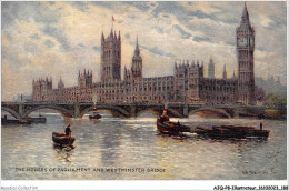 AJQP8-0829 - ILLUSTRATEUR - OILETTE - THE HOUSES OF PARLIAMENT AND WESTMINSTER BRIDGE  - Other & Unclassified