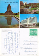 Leipzig 1. Völkerschlachtdenkmal  Hauptbahnhof  Interhotel "Stadt Leipzig" 1975 - Leipzig