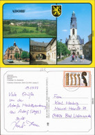 Adorf (Vogtland) Übersicht, Michaeliskirche, Rathaus, Freiberger Tor 1993 - Autres & Non Classés