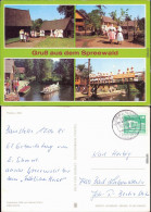 Lübbenau (Spreewald) Lubnjow Wendische-Trachten (Spreewald) Vor Hütten    1985 - Lübbenau