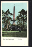 AK Hadersfeld, Obelisk Mit Besuchern  - Autres & Non Classés