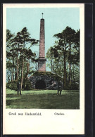 AK Hadersfeld, Obelisk Mit Besuchern  - Sonstige & Ohne Zuordnung