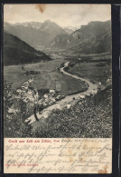 AK Zell Am Ziller, Ortsansicht Mit Bergpanorama  - Sonstige & Ohne Zuordnung