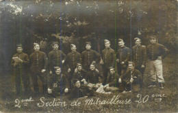 MILITARIA  Groupe De Militaire  2 ème Section De Mitrailleuse Cp Photo  2scans - Regimente