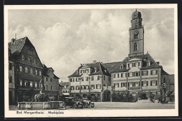 AK Bad Mergentheim, Marktplatz Mit Gasthof Bayerischer Hof, Merz`scher Apotheke Und Brunnen  - Bad Mergentheim