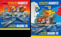 Togo 2023, Sinking Of The Russian Missile Boat Ivanovets, 4val In BF+BF - Ships