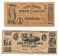 ETATS-UNIS - 4 COPIES DE BILLETS OBSOLETES DES 18E ET 19E SIECLES - Otros & Sin Clasificación