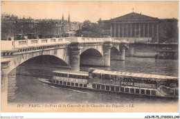 AJSP5-75-0424 - PARIS - Le Pont De La Concorde Et La Chambre Des Députés - Bruggen