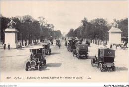 AJSP4-75-0399 - PARIS - L'avenue Des Champs-élysées Et Les Chevaux De Marly - Champs-Elysées