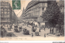 AJSP4-75-0387 - PARIS - La Rue Turbigo - Piazze