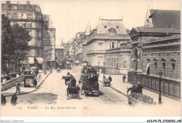 AJSP4-75-0373 - PARIS - La Rue Saint-martin - Places, Squares