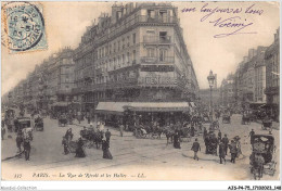 AJSP4-75-0377 - PARIS - La Rue De Rivoli Et Les Halles - Piazze