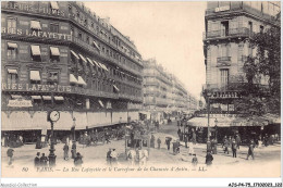 AJSP4-75-0364 - PARIS - La Rue Lafayette Et Le Carrefour De La Chaussée D'antin - Plätze