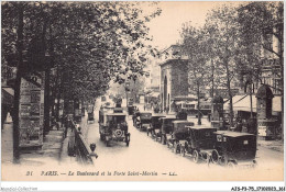 AJSP3-75-0283 - PARIS - Le Boulevard Et La Porte Saint-martin - Piazze