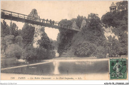 AJSP3-75-0269 - PARIS - Les Buttes Chaumont - Le Pont Suspendu - The River Seine And Its Banks