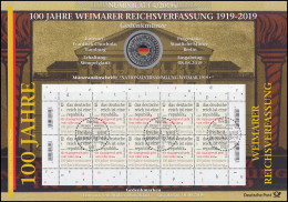 3488 100 Jahre Weimarer Reichsverfassung - Numisblatt 4/2019 - Enveloppes Numismatiques