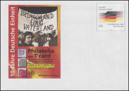 USo 16 PHILATELIA Leipzig - 10 Jahre Deutsche Einheit 2000, Postfrisch - Covers - Mint