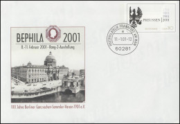 USo 23 BEPHILA Berlin & Preußen 2001, VS-O Frankfurt 11.01.2001 - Briefomslagen - Ongebruikt