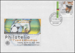 USo 42 PHILATELIA Leipzig 2002 Und Fußballweltmeister, VS-O Frankfurt 5.9.2002 - Covers - Mint