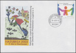 USo 57 NAJUBRIA 2003 & Kinderschutzbund, VS-O Frankfurt 10.4.2003 - Covers - Mint