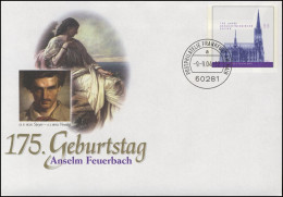 USo 80 Anselm Feuerbach Und Gedächtniskirche Speyer, VS-O Frankfurt 9.9.2004 - Enveloppes - Neuves