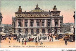 AJSP2-75-0184 - PARIS - L'opéra Et La Station Du Métropolitain - Metro, Estaciones