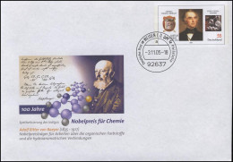 USo 107 Nobelpreis Baeyer 2005, VS-O Weiden - Covers - Mint