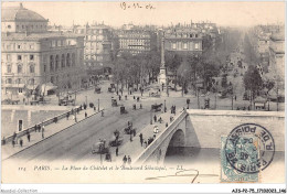 AJSP2-75-0175 - PARIS - La Place Du Châtelet Et Le Boulevard Sébastopol - Places, Squares