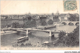 AJSP2-75-0176 - PARIS - Panorama Sur La Seine - Pris Du Pont Des Arts - El Sena Y Sus Bordes