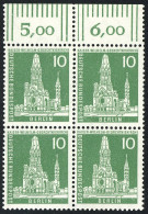 144w Stadtbilder 10 Pf OR-Viererbl. ** Postfrisch - Unused Stamps