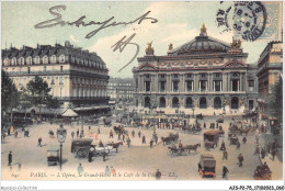 AJSP2-75-0132 - PARIS - L'opéra - Le Grand-hôtel Et Le Café De La Paix - Cafés, Hoteles, Restaurantes