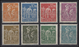 238-245 Freimarken Arbeiter: 5 Bis 50 Mark 1922/1923, 8 Werte, Satz ** - Nuovi