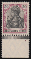 91IIy Germania 50 Pf. Kriegsdruck Vom Bogenrand, Ungefaltet, ** Signiert - Ungebraucht